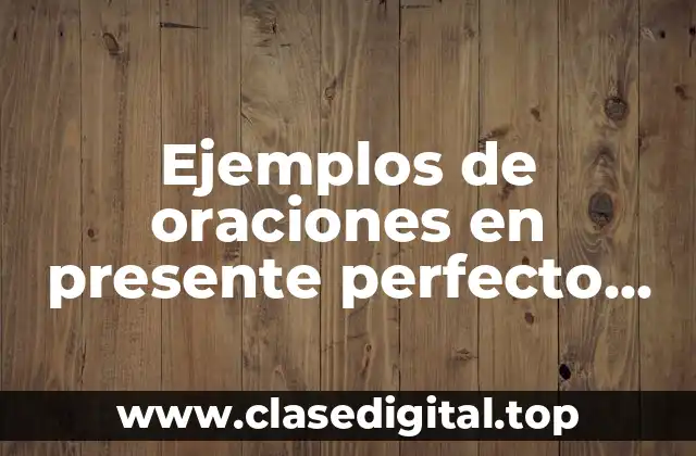 Ejemplos de oraciones en presente perfecto continuo