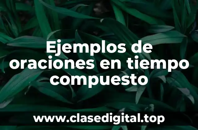 Ejemplos de oraciones en tiempo compuesto