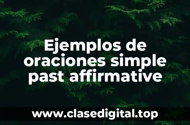 Ejemplos de oraciones simple past affirmative