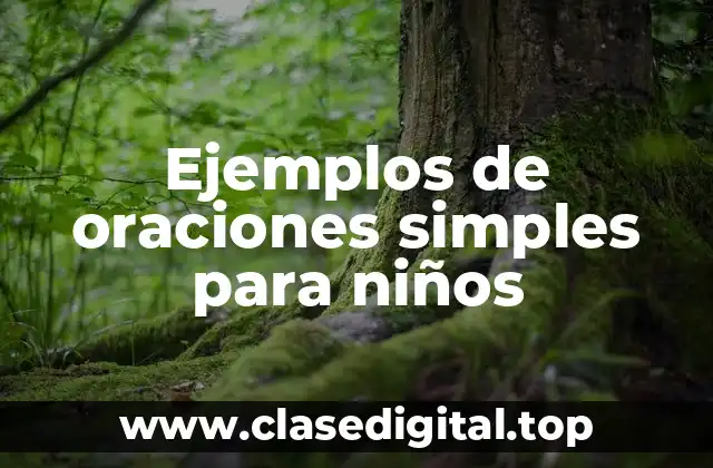 Ejemplos de oraciones simples para niños