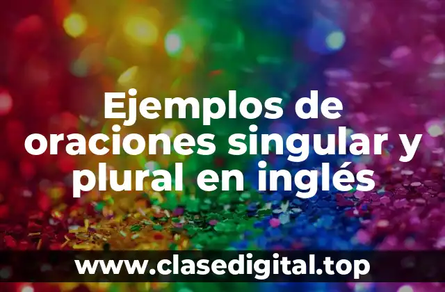 Ejemplos de oraciones singular y plural en inglés