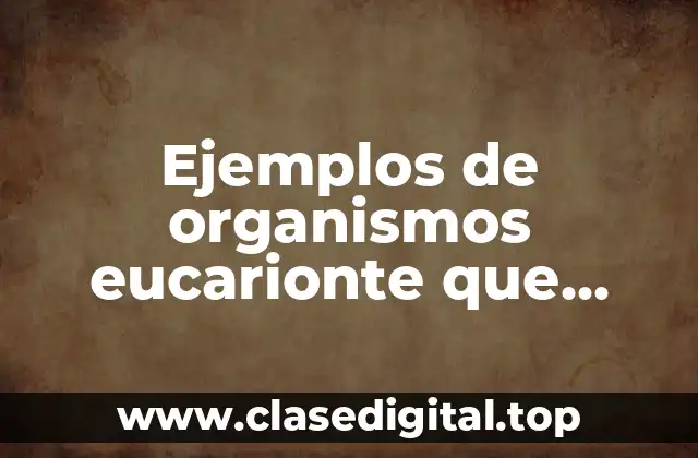 Ejemplos de organismos eucarionte que pueden causar una enfermedad al ser