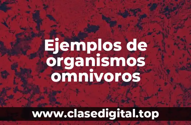 Ejemplos de organismos omnivoros