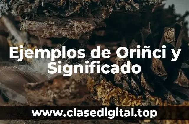 Ejemplos de Oriñci