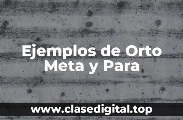 Ejemplos de Orto Meta y Para