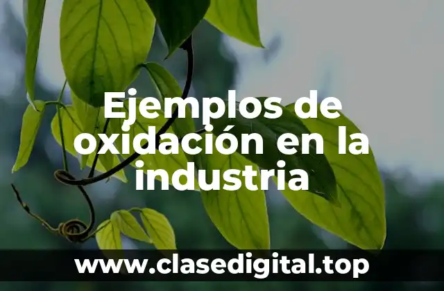 Ejemplos de oxidación en la industria