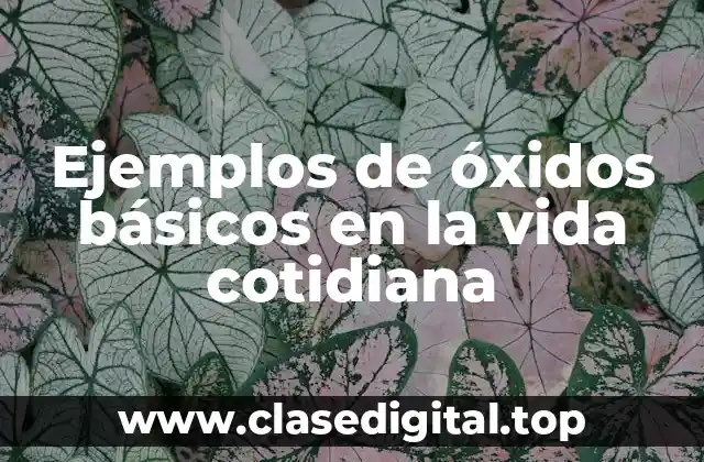 Ejemplos de óxidos básicos en la vida cotidiana