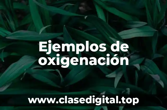 Ejemplos de oxigenación