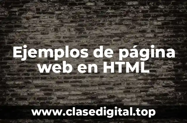 Ejemplos de página web en HTML