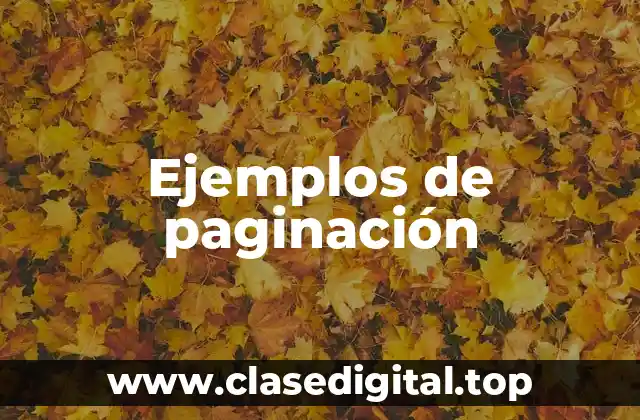 Ejemplos de paginación