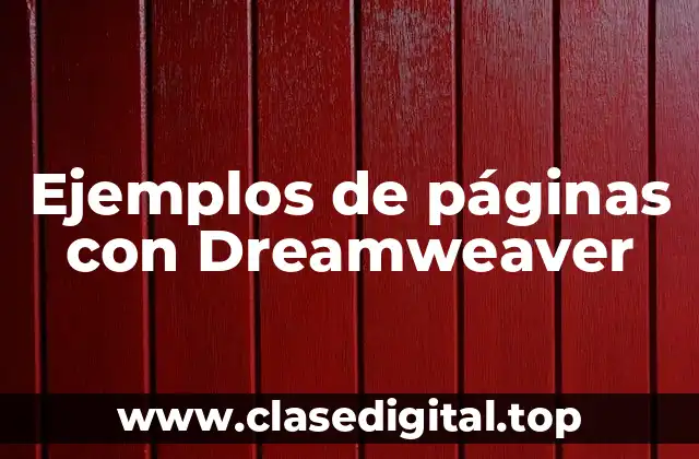 Ejemplos de páginas con Dreamweaver