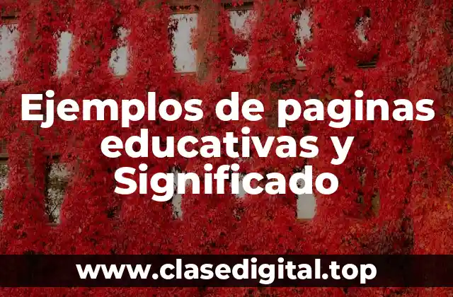 Ejemplos de páginas educativas