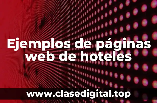 Ejemplos de páginas web de hoteles