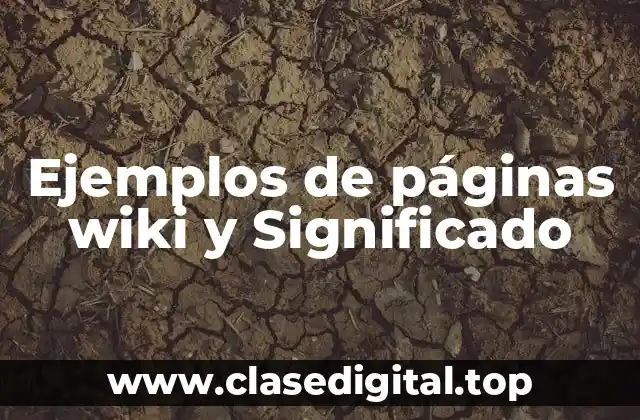 Ejemplos de páginas wiki y Significado