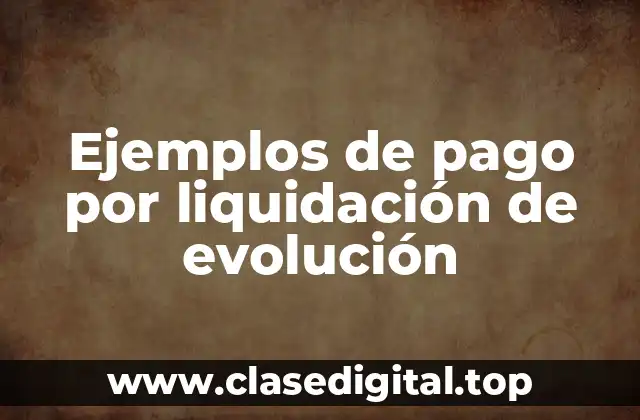 Ejemplos de pago por liquidación de evolución