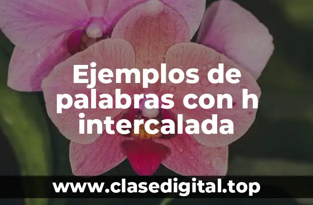 Ejemplos de palabras con h intercalada