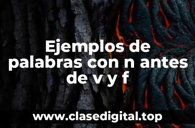 Ejemplos de palabras con n antes de v y f