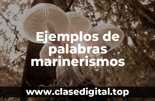 Ejemplos de palabras marinerismos