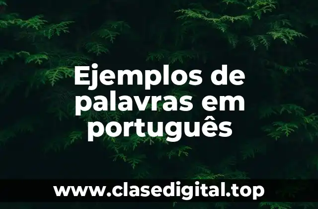 Ejemplos de palavras em português