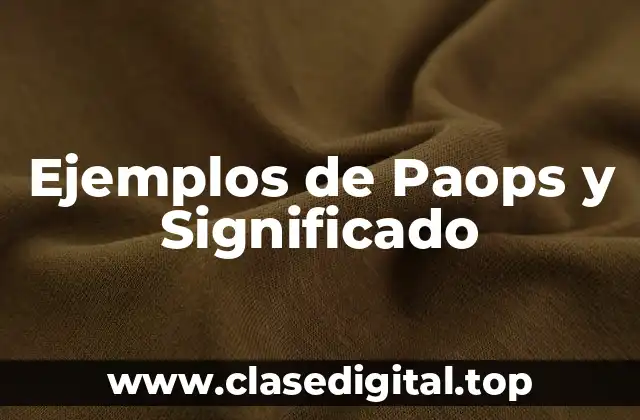 Ejemplos de Paops