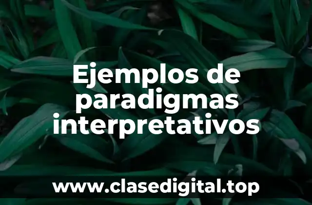 Ejemplos de paradigmas interpretativos