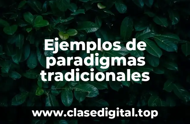 Ejemplos de paradigmas tradicionales