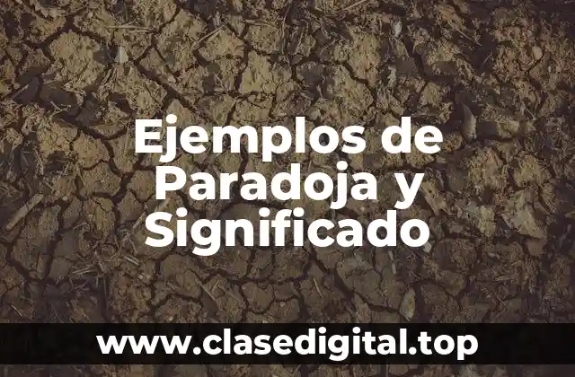 Ejemplos de Paradoja