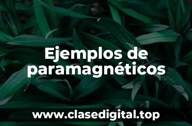 Ejemplos de paramagnéticos