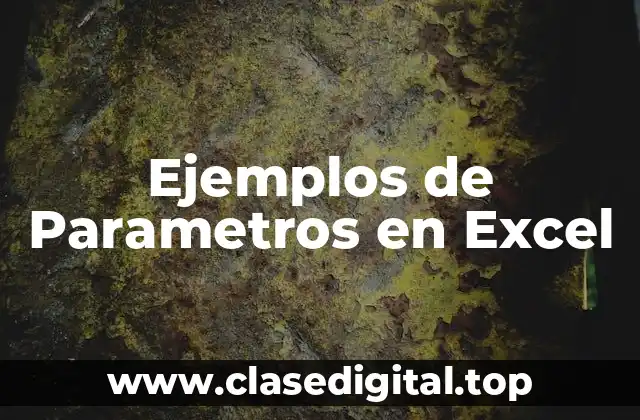 Ejemplos de Parametros en Excel