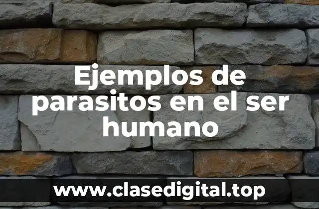 Ejemplos de parasitos en el ser humano