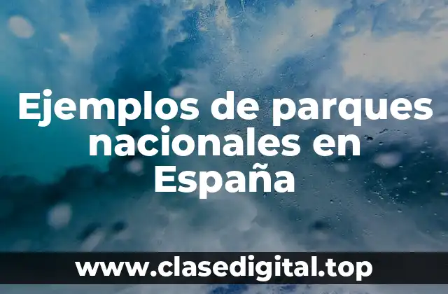 Ejemplos de parques nacionales en España
