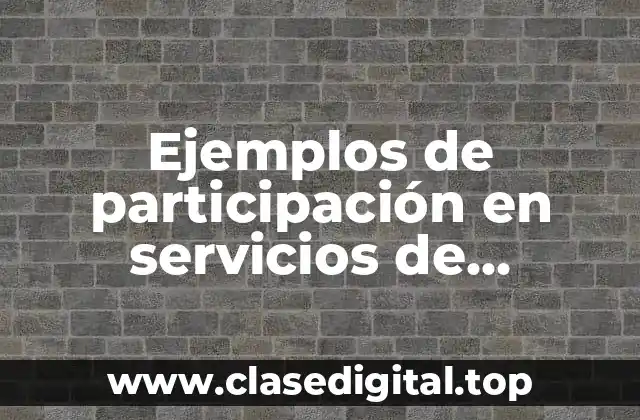 Ejemplos de participación en servicios de hacienda y crédito público