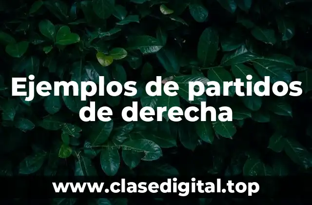 Ejemplos de partidos de derecha