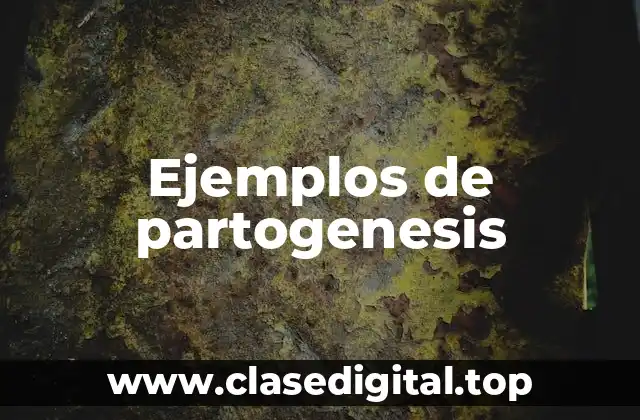 Ejemplos de partogenesis