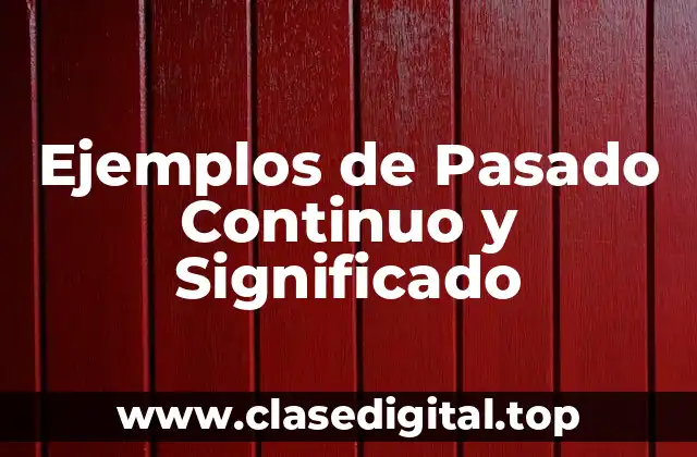 Ejemplos de Pasado Continuo