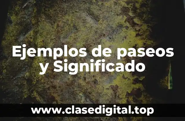 Ejemplos de paseos