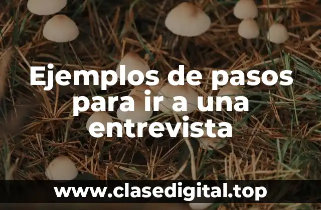 Ejemplos de pasos para ir a una entrevista