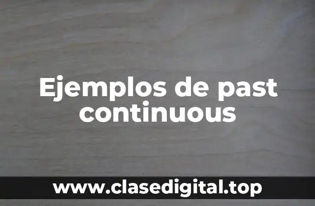 Ejemplos de past continuous