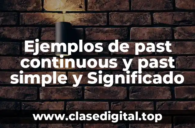 Ejemplos de past continuous y past simple y Significado