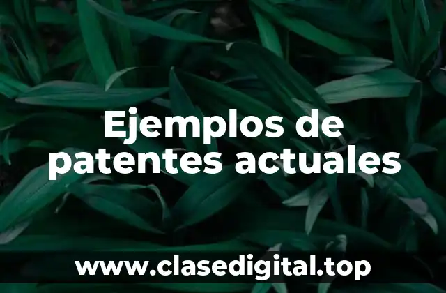 Ejemplos de patentes actuales