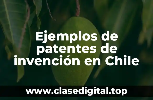 Ejemplos de patentes de invención en Chile