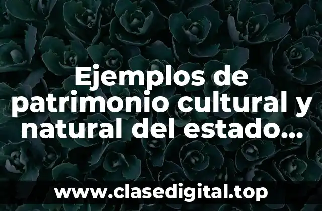 Ejemplos de patrimonio cultural y natural del estado de México y Significado