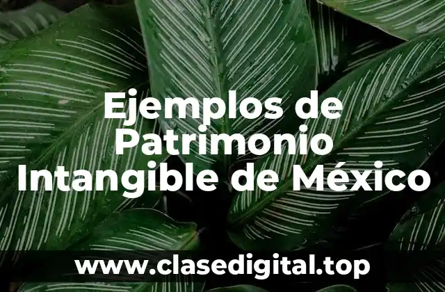 Ejemplos de Patrimonio Intangible de México