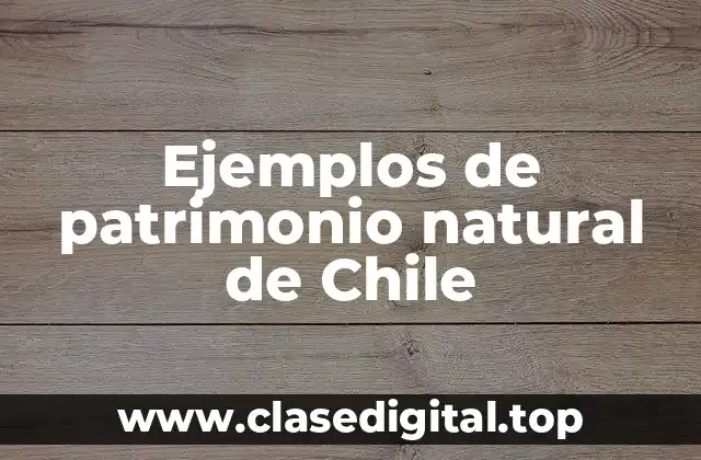 Ejemplos de patrimonio natural de Chile