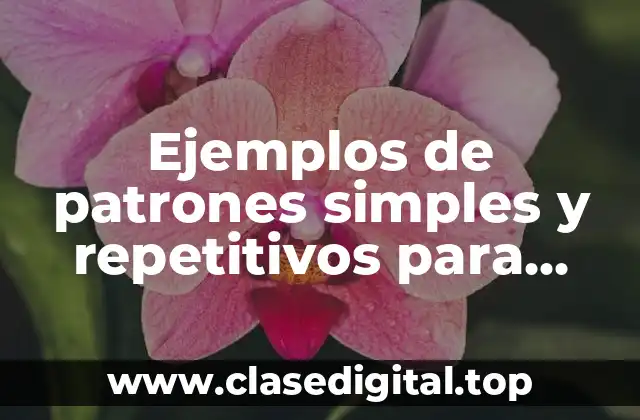 Ejemplos de patrones simples y repetitivos para niños para colorear