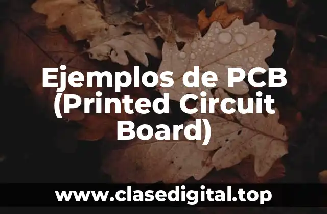Ejemplos de PCB (Printed Circuit Board)