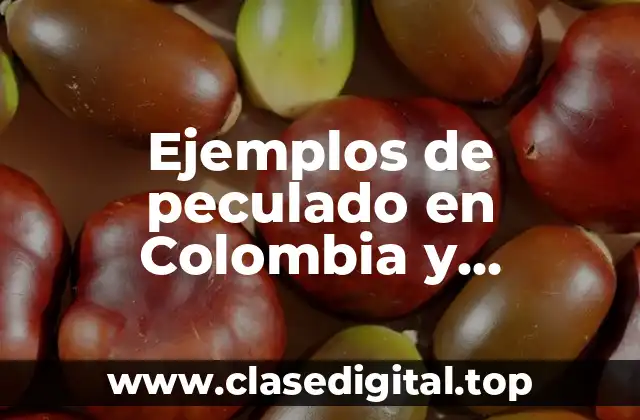 Ejemplos de peculado en Colombia