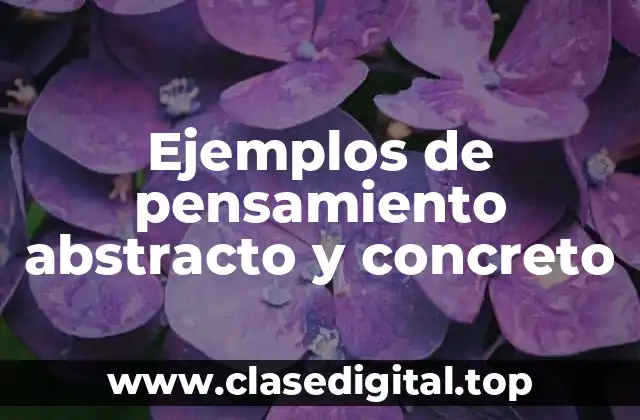 Ejemplos de pensamiento abstracto