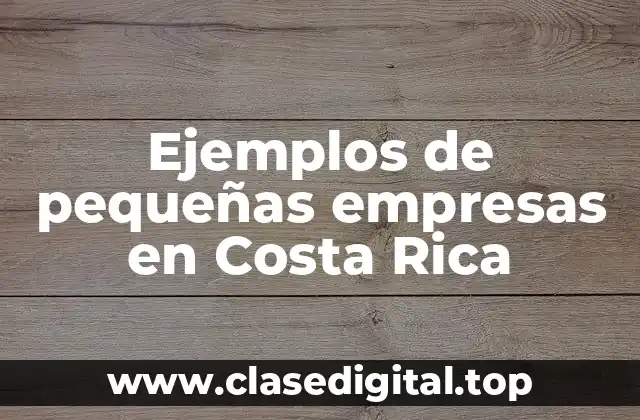 Ejemplos de pequeñas empresas en Costa Rica