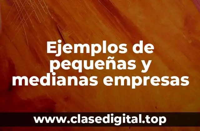 Ejemplos de pequeñas y medianas empresas